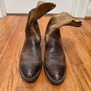 Men's Brown Leather Cowboy Boots